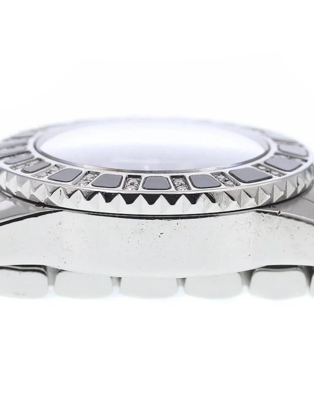 Dior crystal CD112116 Diamond Bezel black Dial Quartz Ladies Watch_